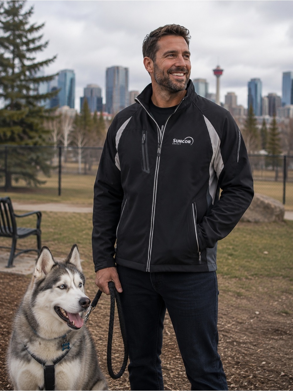Suncor Black Men’s Softshell Jacket by Elevate